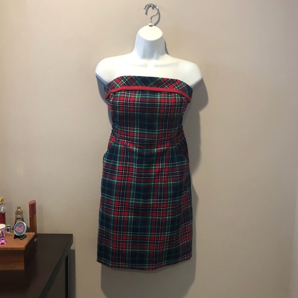 Vineyard Vines Dresses & Skirts - Vineyard Vines Strapless Mini Dress Plaid Size 4